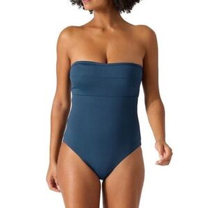 Tommy Bahama Palm Modern Bandeau One Piece Swimsuit Bathing Suit NWT 12